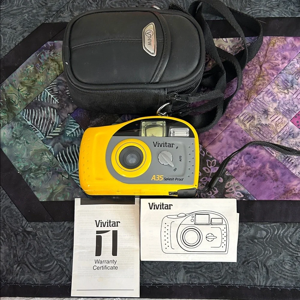 A35 Splash Proof Vivitar Yellow Camera